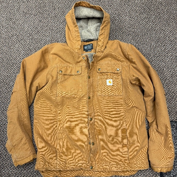 Carhartt Utility Jacket sherpa lined, LARGE TALL Bartlett (Carhartt brown - Picture 1 of 7